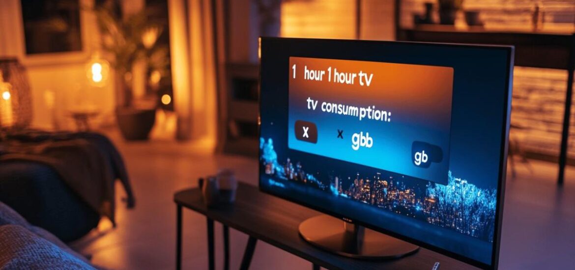 Combien de giga consomme-t-on pour 1h de TV ?