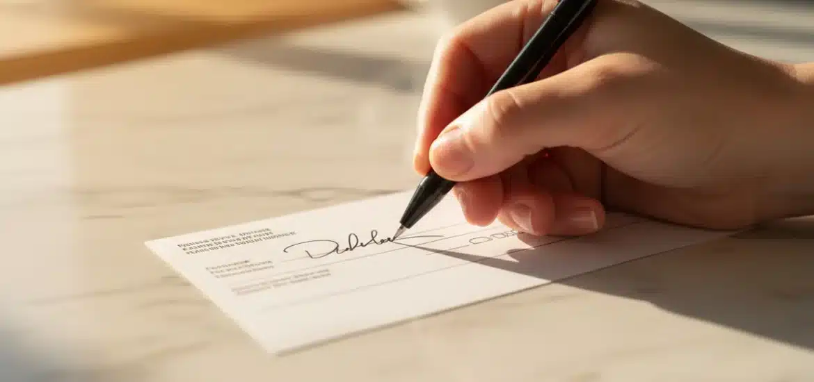 Comment faut-il remplir un chèque au dos ?