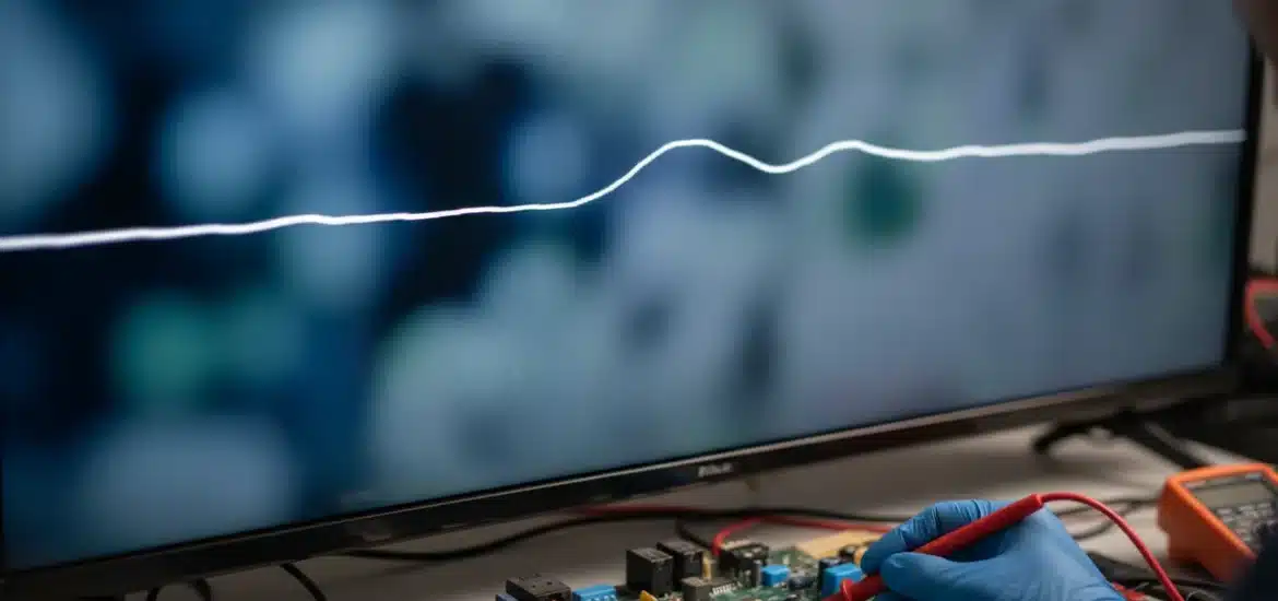 Trait horizontal sur mon écran TV : Causes et réparations